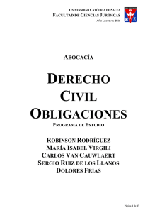 derecho civil obligaciones - Universidad Cat&oacute;lica de Salta