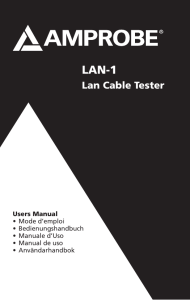 LAN-1 Lan Cable Tester Product Manual