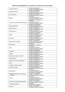 Modalidad y Ramas