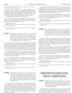 O.M. de 27 de noviembre de 1998 BOE nº 288 de 2 de diciembre