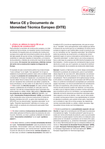 Marca CE y Documento de Idoneidad Técnica Europeo (DITE)