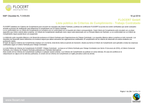 FLOCERT GmbH Lista pública de Criterios de Cumplimiento