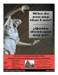Who do you say that I am? - Our Lady of the Miraculous Medal Church
