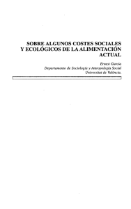 sobre algunos costes sociales y ecológicos de la alimentación actual