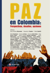 Paz en Colombia: perspectivas, desafíos, opciones