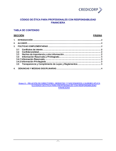 Políticas Corporativas Credicorp