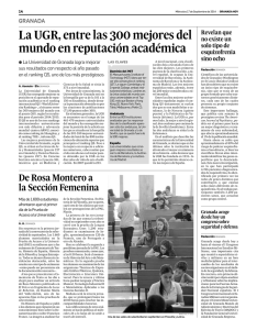 La UGR, entre las 300 mejores del mundo en reputación académica