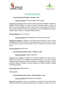 Actividades programadas - Fundación Patrimonio Natural de