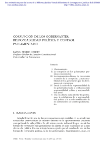 corrupción de los gobernantes, responsabilidad política y