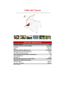 Presupuesto de Inversión Valle del Cauca 2015