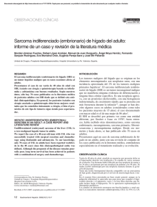 Sarcoma indiferenciado (embrionario) de hígado del adulto: informe