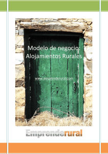 Modelo de negocio: Alojamientos Rurales