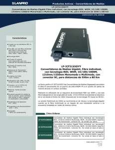 LP-ICF31XXDYY Convertidores de Medios Gigabit, Fibra