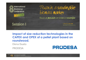 Impact of size reduction technologies in the CAPEX and OPEX of a