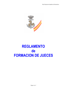 REGLAMENTO de FORMACION DE JUECES