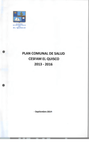 PLAN COMUNAL DE SALUD CESFAM EL QUISCO
