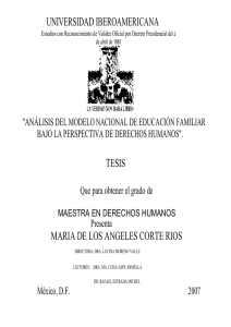 Análisis del modelo nacional de educación familiar bajo la