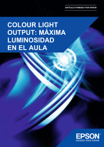 colour light output: máxima luminosidad en el aula