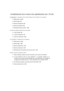 Contabilización de la reserva de capitalización (art. 25 LIS)