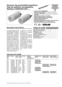 Sensores de proximidad capacitivos Caja de poliéster termoplástico