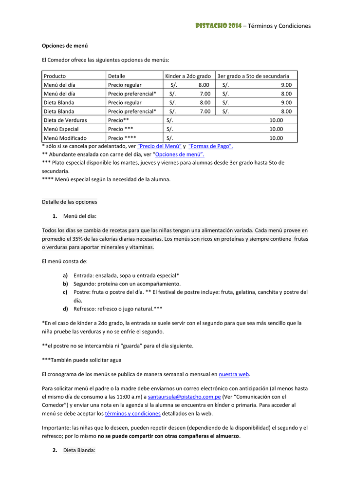 Frutas dieta blanda menu