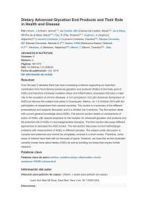 Dietary Advanced Glycation End Products and Their Role in Health