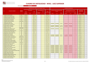 CUADRO DE ANTIGUEDAD - NIVEL : JUEZ SUPERIOR