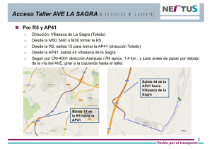 Acceso Taller AVE LA SAGRA (N 39.959162, W 3.846416)