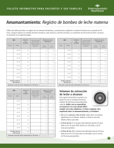 Registro de bombeo de leche materna