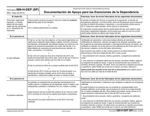 Form 886-H-DEP (SP) (Rev. 5-2014)