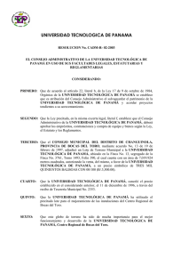 Resolución Nº CADM-R-02-2003 del 25 de febrero de 2003