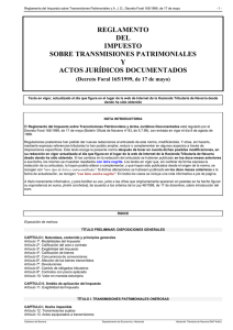 Reglamento del Impuesto sobre Transmisiones - Gobierno