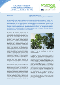 Recomendaciones para la implementacion de la regencia forestal