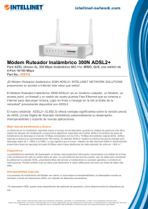 Módem Ruteador Inalámbrico 300N ADSL2+
