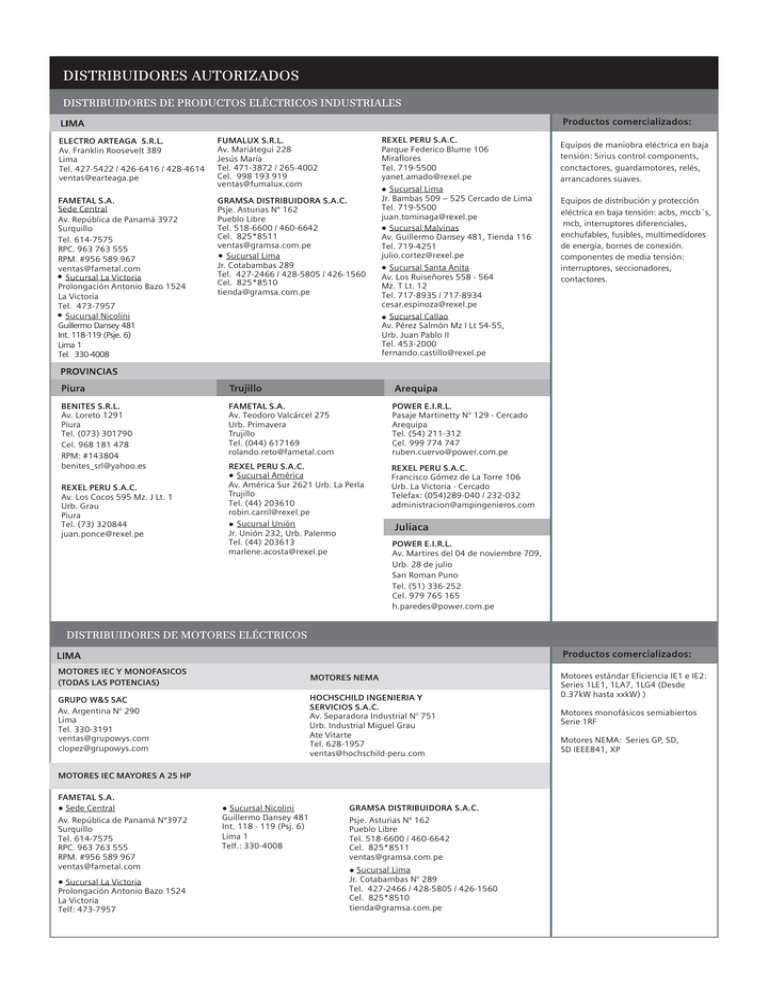 Distribuidores Autorizados