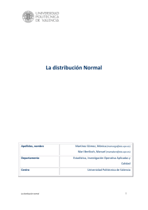 La distribución Normal - RiuNet repositorio UPV