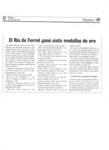 El Ría de Ferrol ganó siete medallas de oro