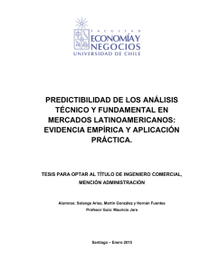 predictibilidad de los análisis técnico y fundamental en mercados