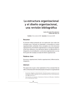 La estructura organizacional y el diseño organizacional