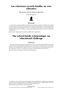 Las relaciones escuela-familia: un reto educativo