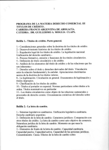 TITULOS DE CRÉDITO . ` - Facultad de Ciencias Juridicas