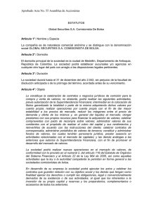 Aprobado Acta No. 55 Asamblea de Accionistas