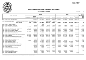 Ejecución de Recursos Afectados Vs. Gastos