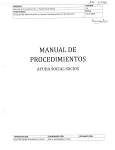 manual de procedimientos bienestar - ayuda social a socios