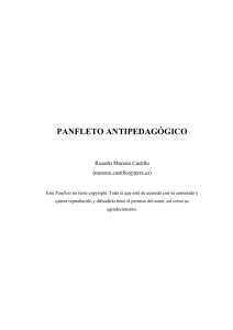 Panfleto Antipedagógico - Universidad de Granada