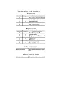 Técnico delmrtivo en fútbol: segundo nivel. Bloque común