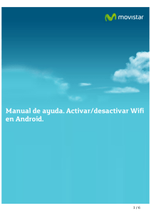 Manual de ayuda. Activar/desactivar Wifi en Android.