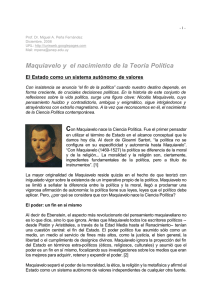 Maquiavelo y el nacimiento de la Teoría Política