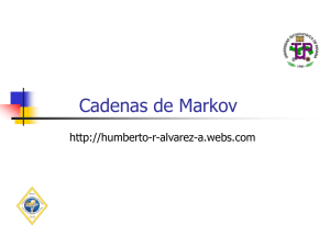 Cadenas de Markov - Ing. Humberto R. Alvarez A., Ph. D.