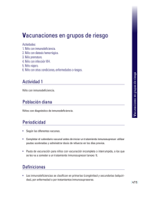 Vacunaciones en grupos de riesgo